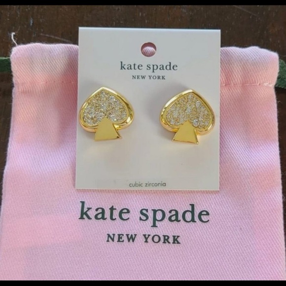 Kate Spade New York Pavé Heart Stud Earrings - Picture 7 of 7